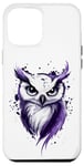 Coque pour iPhone 12 Pro Max Hibou mauve mystique