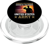 Proud Veteran Of The US Army American Flag Patriotic PopSockets PopGrip pour MagSafe