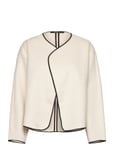 Gina Tricot Short Scarf Jacket Kräm