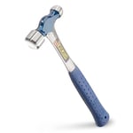 Estwing E3-16BP Ballpeen Hammer with Nylon Vinyl Shock Reduction Grip, Blue, Silver, 16oz