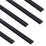 Sekey Clip De Fixation en PVC 5pcs x 1m, Accessoires pour Canisse en PVC, pour Brise-Vue en PVC, Anthracite