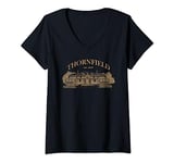 Womens Jane Eyre & Mr Rochester, Thornfield Hall, Charlotte Bronte V-Neck T-Shirt