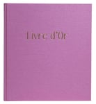 EXACOMPTA - 7790E - 1 Livres d'or Pop'n Co - Format Compact 21 x 19 cm - Tranche et Marquage Or avec Inscription Livres d'or - 140 Pages Blanches Unies - Couleur Lilas