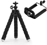 Trépied Portable Style Octopus, Flexible Support pour trépied Montant réglable pour Tout Smartphone Appareil Photo numérique et GoPro Caméra avec Clip Universel