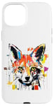 iPhone 15 Plus Colorful Fox Head Pop Art Painting Case