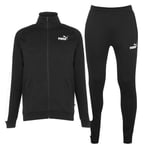 Puma Mens Clean Fleece Tracksuit - Black/White / XL