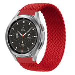 (20 mm punainen) Punottu solosilmukkahihna Samsung Galaxy Watch 4 Classic 46 mm 42 mm älykello rannekoru Galaxy Watch Active 2 ranneke 44 mm 40 mm - kellon rannekkeet