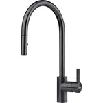 Franke 115.0613.671 Eos Neo Pull-Out Spray - Black Kitchen Sink tap spout and Shower Function spray-black-115.0613, Acier Inoxydable Noir