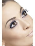 Spider Web False Eye Lashes Blue Glitter Fake Eyelashes Fancy Dress