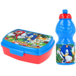 2-Pack Sonic The Hedgehog Knuckles Och Tails Matlåda Och Pop-up Vattenflaska multifärg