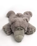 Neo Toys- Ours Dormeur Gris Peluche bouillotte, 200107, Moyen