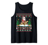 Santa Riding Tortoise Boys Girls Kids Ugly Christmas Tank Top