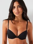 Calvin Klein Push Up Plunge Bra - Black, Black, Size 34D, Women