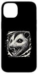 Coque pour iPhone 14 Plus Graphique déchiré au visage possum | Amoureux des animaux féroces