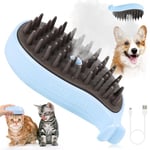 Cat Steam Brush - Brosse à vapeur pour chat - Brosse à vapeur autonettoyante pour chat - Brosse à vapeur pour animaux de compagnie pour enlever les poils emmêlés et lâches - Brosse de toilettage pour