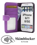 Skimblocker Plånboksfodral iPhone SE (2nd Generation) (Lila G651)