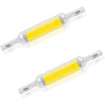 2-pack 10W 78mm R7S LED-lampor Dimbara Kallt vitt 6000-6500K 100W Halogen J78 Ersättning, Dubbeländad R7S Basrör, 360 Strålvinkel,