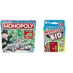 Monopoly Game, Family Board Game for 2 to 6 Players, Monopoly Board Game for Kids Ages 8 and Up & Bid Game, Quick-Playing Card Game For 4 Players, Game For Families And Kids Ages 7 And Up