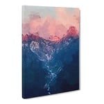 Ravine To The Clouds In Abstract Modern Canvas Wall Art Print Ready to Hang, Framed Picture for Living Room Bedroom Home Office Décor, 20x14 Inch (50x35 cm)