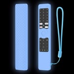 Coque De Protection En Silicone Pour Telecommande Xiaomi Mi Tv Q2, Antiderapante, Lavable, Avec Lanière Phosphorescente(Bleu)