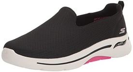 Skechers Performance Go Walk Arch Fit Black/Hot Pink 6.5 B (M)