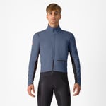 Castelli Alpha Doppio RoS Sykkeljakke Twilight Blue/Silver Reflex, Str. L