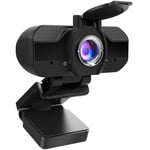 Webcam USB 1080p avec couvercle, webcam pour PC, ordinateur de bureau, ordinateur portable, webcam en streaming avec micro intégré, Plug and Play Video Calling Computer Camera