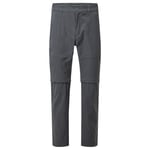 Craghoppers Mens Kiwi Pro II Convertible Trousers (Lead Grey) material_Synthetic - Size 38 Regular