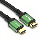 1.5m High Speed 4K HDMI Lead with Green Aluminium Head-Shell Solid Copper TrueHD