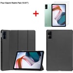 Tablette Coque - Xiaomi - Redmi Pad - Housse PU Cuir - Film de protection - 10.61 pouces