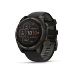 Garmin fēnix® 8 Solar Sapphire Klokke - 51 mm Unisex i Svart for Løping og Utendørs Aktiviteter