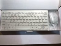 White Wireless MINI Keyboard & Mouse for LG 60LM6450 60inch LED Smart Television