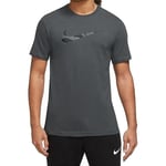 NIKE Men's Df Tee Camo T-Shirt, eisengrau, S