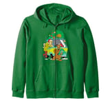 Christmas Scooby Doo Tree on Mystery Machine Shaggy Zip Hoodie