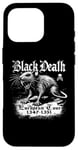 Coque pour iPhone 16 Pro Black Death European Tour Plague Rat Histoire médiévale