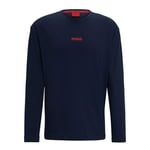 BOSS Men's Linked LS-Shirt Pyjama Longsleeve, Dark Blue405, M