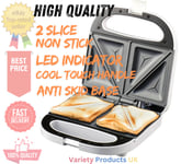 Sandwich Toaster Maker 2 Slices Toastie Machine Panini Grill Deep Fill Breakfast