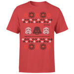 T-Shirt Homme Chewbacca Emmêlé dans une Guirlande Lumineuse Star Wars - Gris - S - Rouge