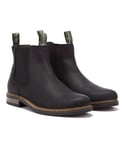 Barbour Mens Black Farsley Chelsea Boots Rubber - Size UK 8