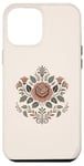 Coque pour iPhone 12 Pro Max Rose florale botanique, style bohème minimaliste, roses d'amour