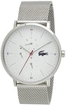 Lacoste Montre Analogique Multifunction à Quartz pour Homme avec Bracelet milanais en Acier Inoxydable argenté - 2011025