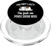 Funny Lazy Power Saving English Bulldog PopSockets PopGrip pour MagSafe