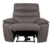 Fauteuil relax électrique EVOGG cuir et croûte marron glacé