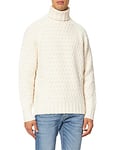 GANT Men's D2. Chunky Texture Turtleneck Sweater, Cream, M