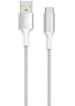 Stoffkledd USB C kabel 1,5m USB-A til USB-C Clas Ohlson