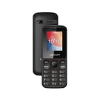 Téléphone Portable Basique Posh 186 1,77'' Double Sim 32 Mo Noir Logicom