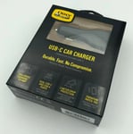 Otterbox USB-C & USB-A Fast Charge Durable Dual Port Car Charger - BLACK