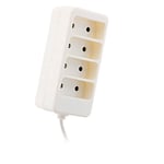 Bloc multiprise 4 prises 6A 2P Blanc - Zenitech