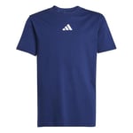 adidas Unisex Kids Essentials T-Shirt, Dark Blue/White, 9-10 Years