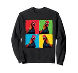 Colorful Cool Chicken Art, Crazy Chicken Rooster Family Sweatshirt